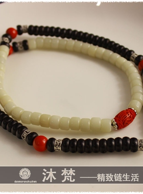 原色印度泥鳅背纯银男女款佛牌链