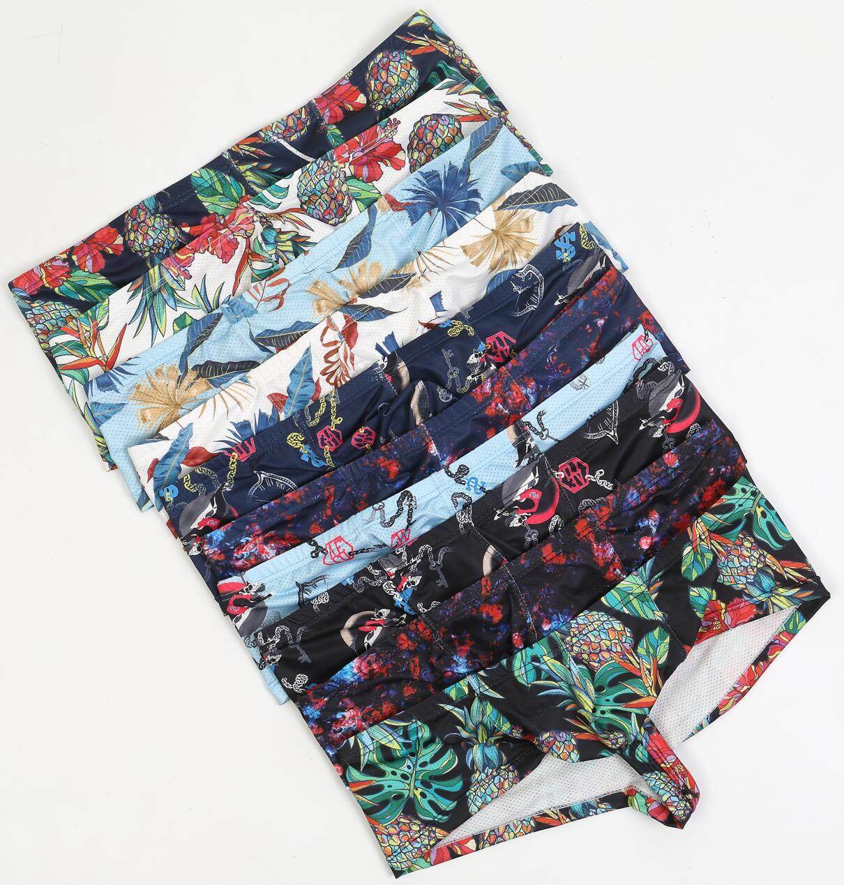 小平角性感半包臀大囊袋男士内裤网孔网眼卡通印花透气大丁字裤衩,淘宝优惠券,粉丝福利购,淘宝优惠卷