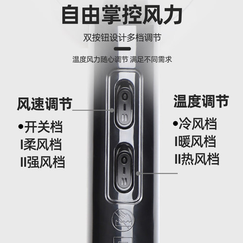 电吹风机家用吹风筒宿舍用学生男士理发店专用负离子吹头发大风力 - 图2