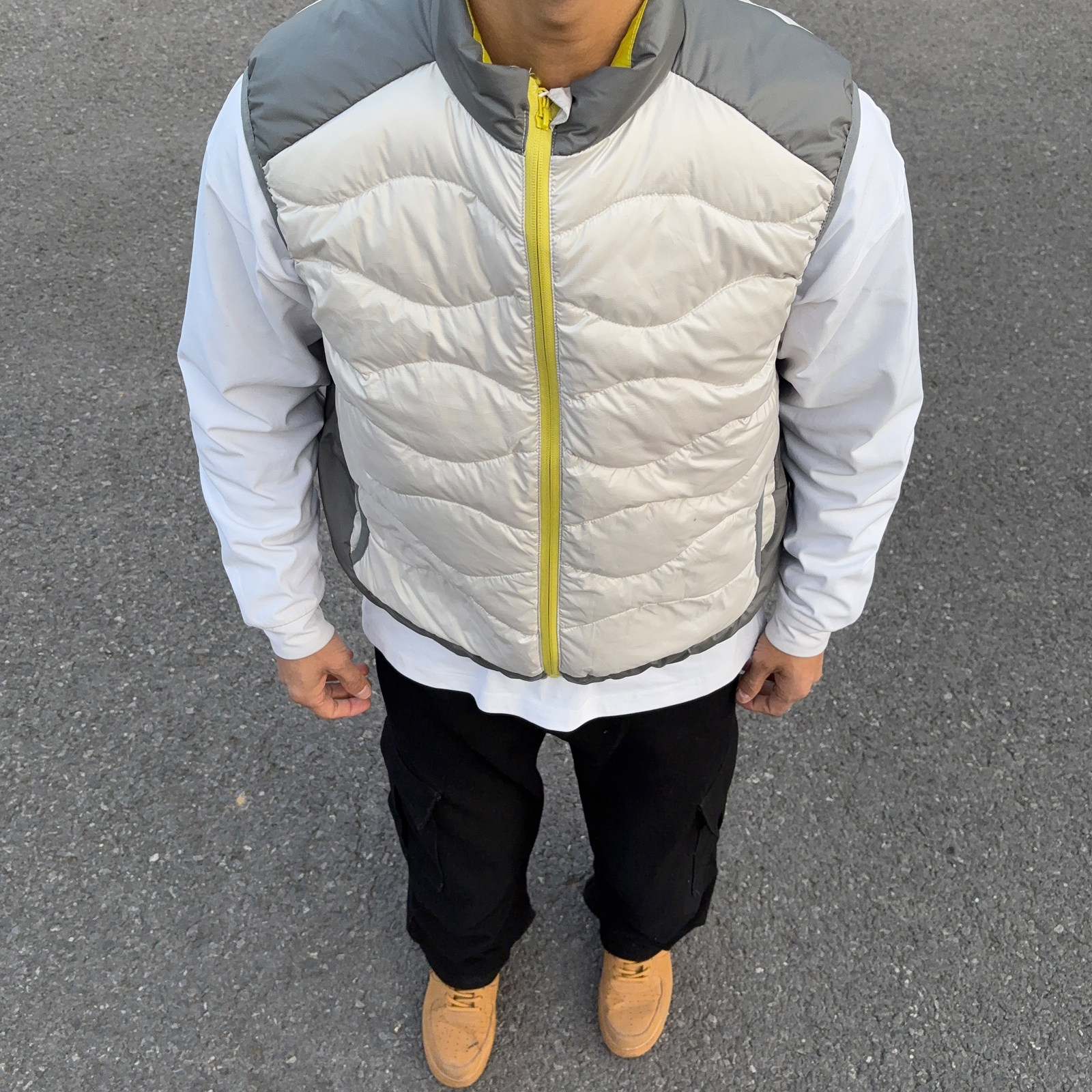 UNCLEBLUE90白鸭绒山系情侣轻薄羽绒背心潮牌拼色轻量化羽绒马甲,淘宝优惠券,粉丝福利购,淘宝优惠卷