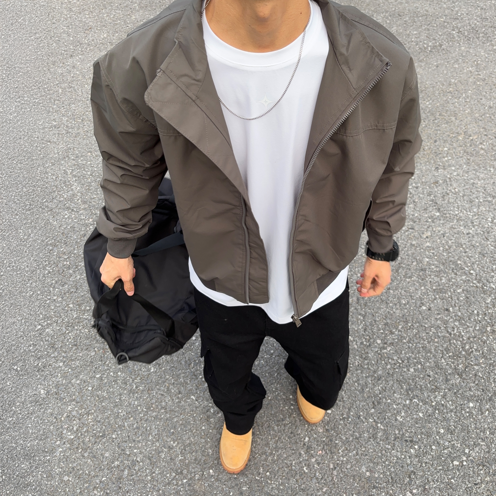 UNCLEBLUE美式飞行夹克男痞帅高级感上衣三防立领硬汉风教练外套 - 图2