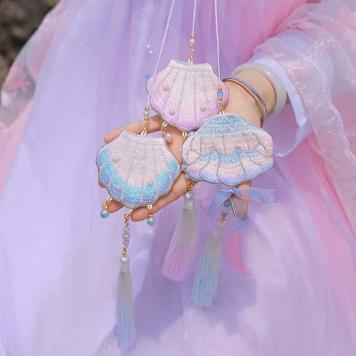 Фестиваль фестиваля лодок драконов, пустая сумка Древняя ветряная вышивка, ароматная сумка для шеи с Hanfu готовым лотос лотос лотос лотос