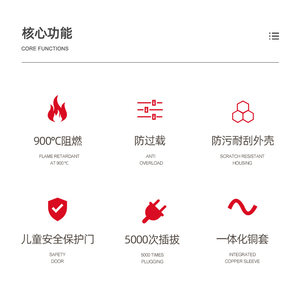 霍尼韦尔插排插线板接线拖线板插板带线家用多功能电源转换器