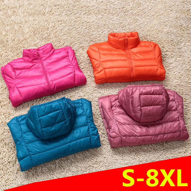 Fat mm plus size plus size thin down jacket for middle-aged, old and young