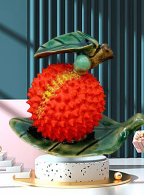 石湾陶瓷公仔荔枝桌面小摆件女朋友生日礼物情人节爱意表达我爱你