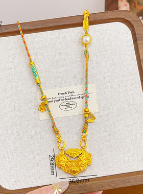 新中式沙金古法錾刻如意锦