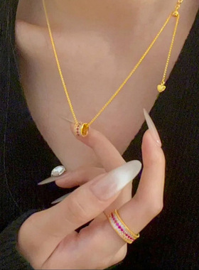 金店同款沙点钻满圈红宝戒