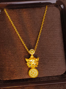 韦雪同款沙金点钻招财貔貅