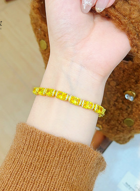 沙金点钻小冰糖蕾丝手链落