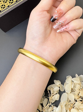 越南沙金素圈传承百福手镯