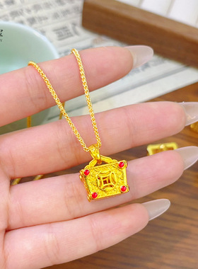 韦雪同款沙金珐琅彩镂空钱