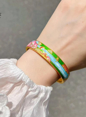 沙金999烧蓝珐瑯彩三生世