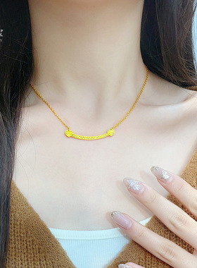 金店同款沙龙鳞微笑爱心项