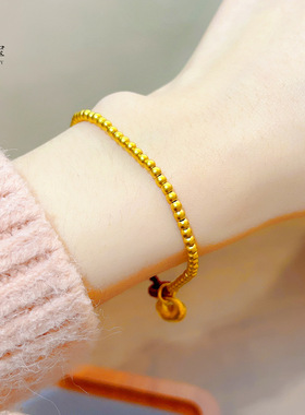 沙金999古法磨砂豆细小珠