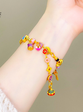 新中式沙金999烧蓝珐琅彩