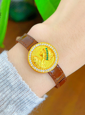 金店同款沙999点钻女王圆