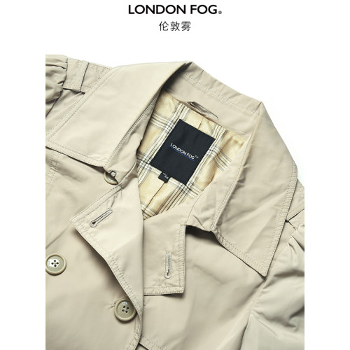 LONDON FOG/伦敦雾女装风衣中长款翻领春秋薄款休闲外套防风派克 - 图3