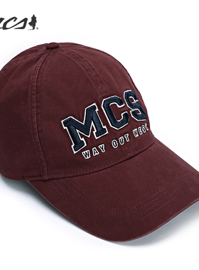 MCS男女同款棒球帽全棉鸭舌帽