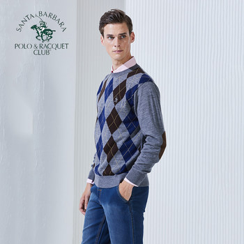 Saint Paul ຜູ້ຊາຍຮອບຄໍ woolen sweater sweater ຜູ້ຊາຍໄວກາງຄົນ sweater ອົບອຸ່ນຂົນສັດບໍລິສຸດ pullover ລະດູຫນາວແບບ