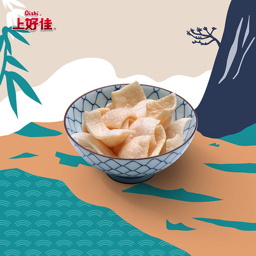 上好佳零食鲜虾片虾条薯片大礼包批发儿童洋葱圈解馋小吃休闲食品 - 图1