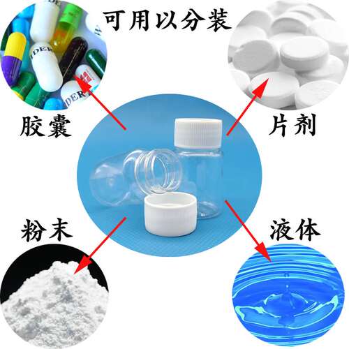 100ml透明塑料瓶带盖网红药品药丸分装瓶pet小药瓶钓鱼空瓶子80g - 图2