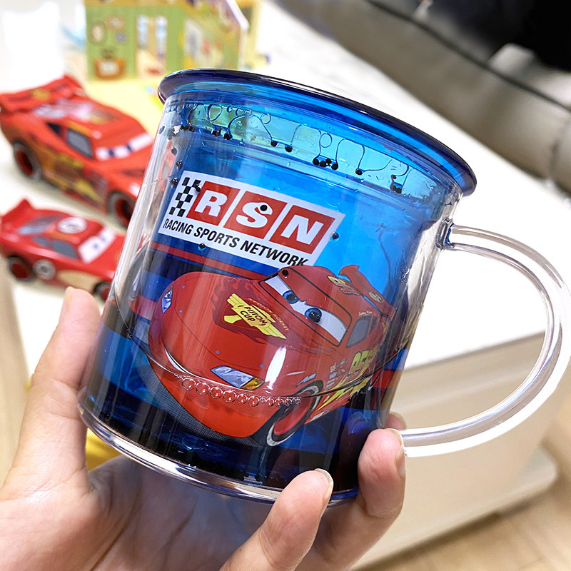 上海迪士尼汽车麦昆双层漱口手把杯刷牙水杯儿童杯,淘宝优惠券,粉丝福利购,淘宝优惠卷