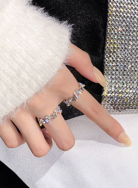 蝴蝶开口戒指女简约ins小众设计