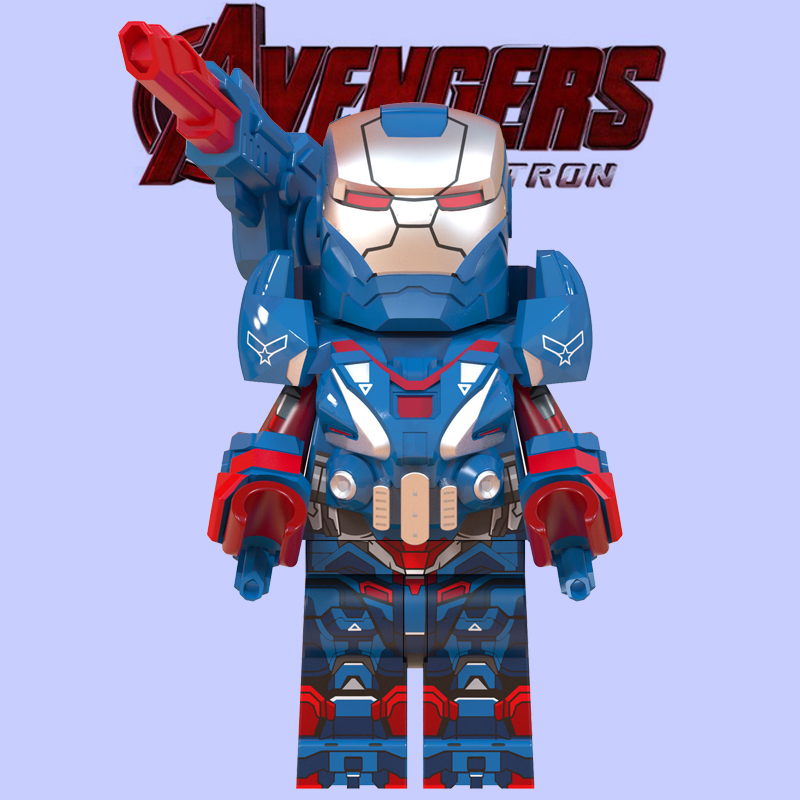 复仇者联盟4积木人仔拼装玩具WM723钢铁侠战争机器第三方机甲盔甲 - 图0