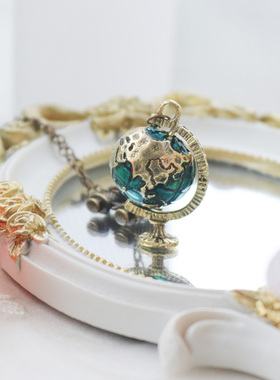 可爱立体地球仪毛衣链