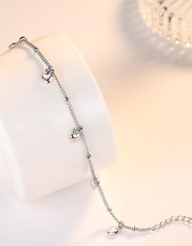 镀银民族风心连心水钻手饰品