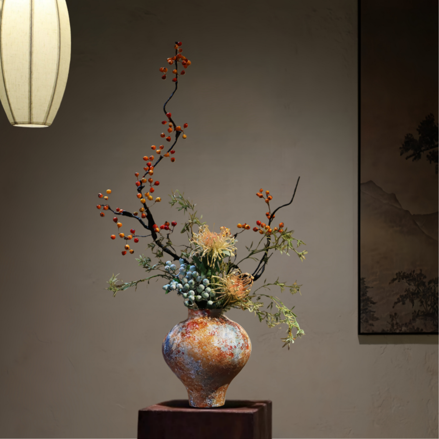 禅意中式陶瓷花瓶宋代美学摆件民宿酒馆侘寂中古复古法式创意装饰,淘宝优惠券,粉丝福利购,淘宝优惠卷