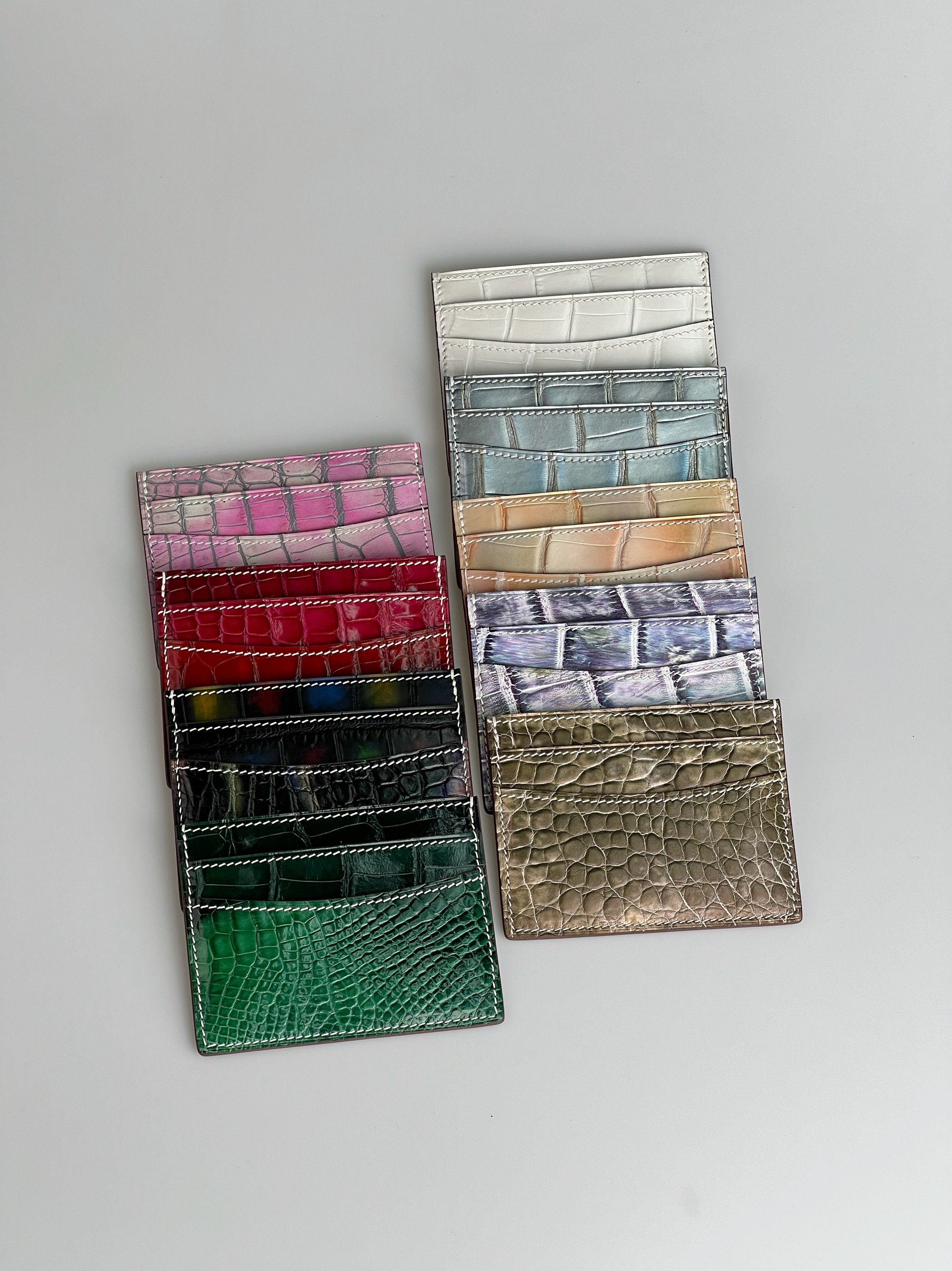 鳄女郎/HCP美洲鳄真皮一片式证件收纳包mini便携卡夹多功能多卡包 - 图0