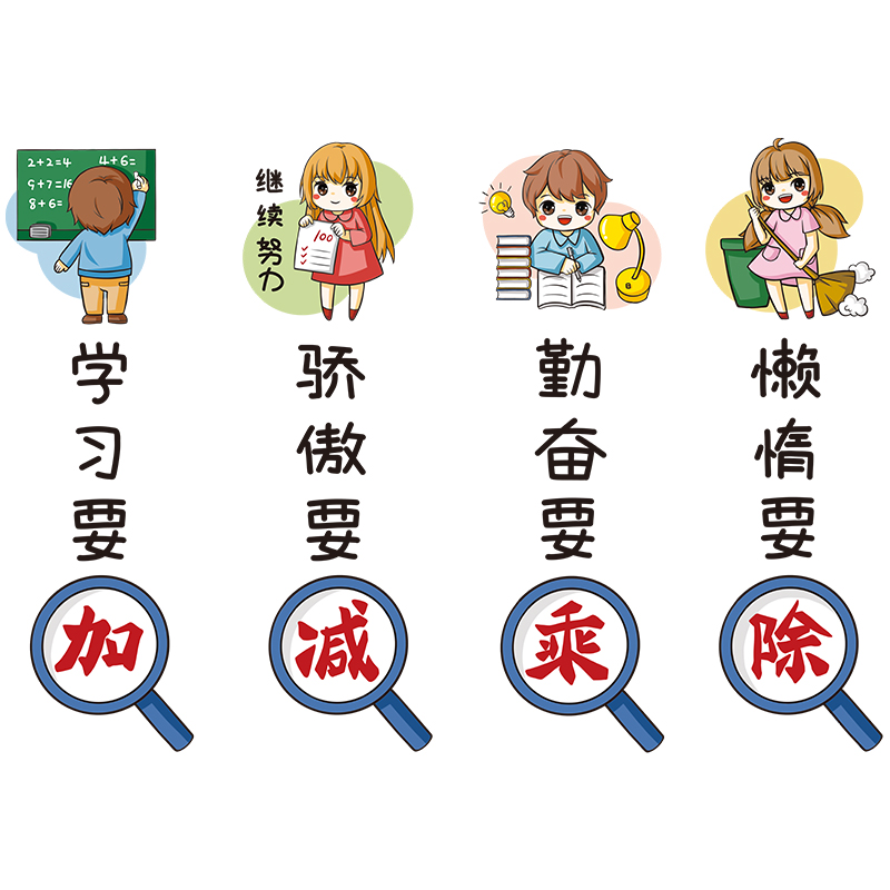 励志墙贴纸小学生班级教室主题墙装饰氛围布置学习园地文化墙标语,淘宝优惠券,粉丝福利购,淘宝优惠卷