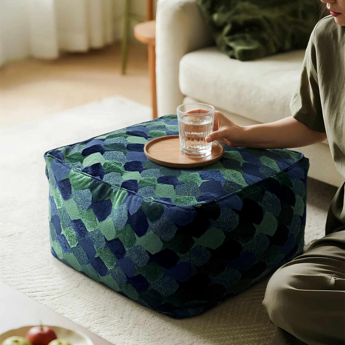 可拆洗蒲团坐垫客厅家用地上榻榻米圆形坐墩沙发搁脚凳换鞋凳飘窗,淘宝优惠券,粉丝福利购,淘宝优惠卷