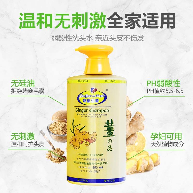 琴叶生姜防脱发清爽姜汁祛屑洗发露 琴叶洗发水