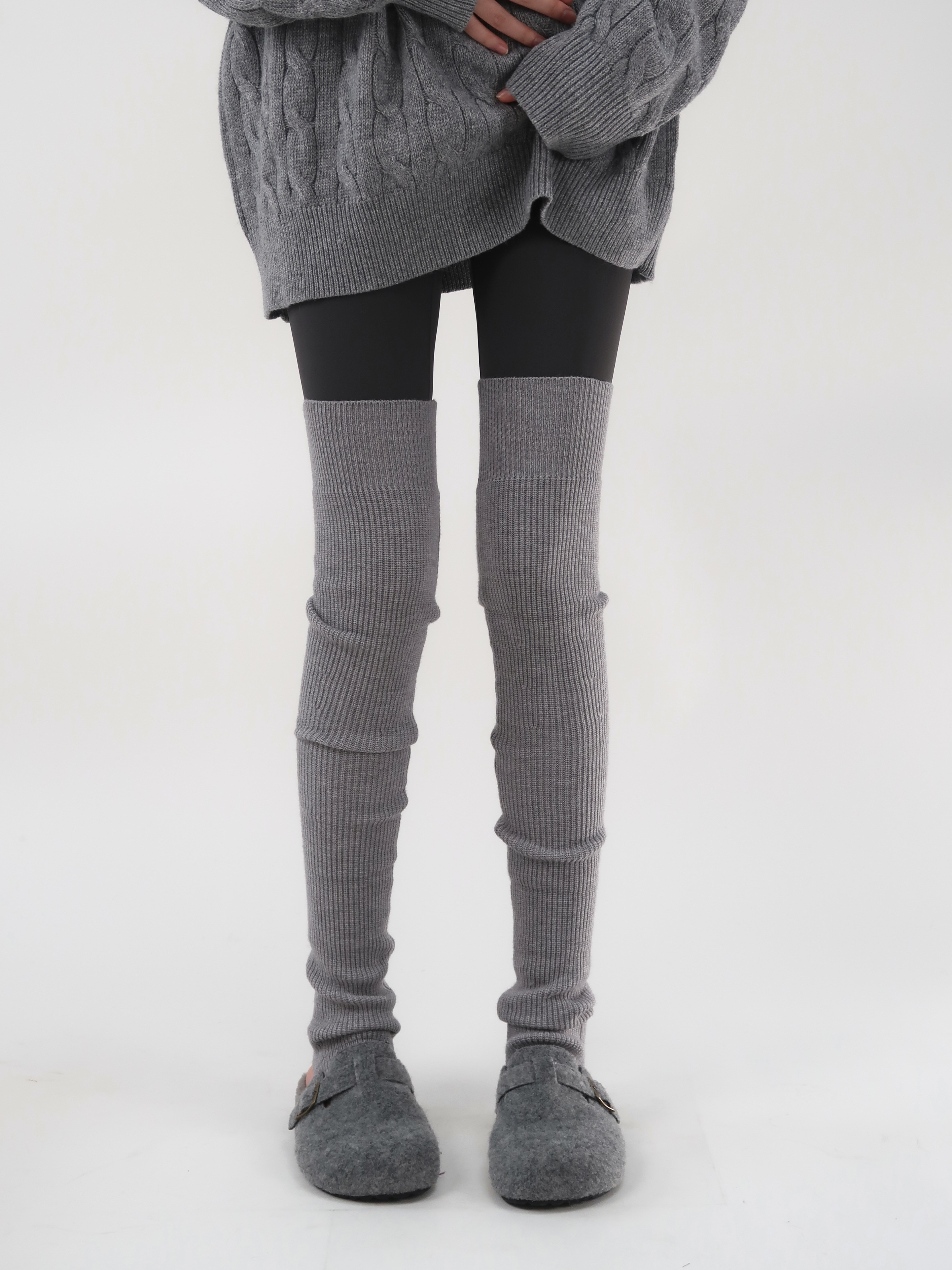 陆甜茶过膝踩脚腿套瑜伽舞蹈运动护腿堆堆袜套针织加厚保暖长筒,淘宝优惠券,粉丝福利购,淘宝优惠卷