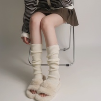 Knitted jk socks socks Sox children white long barrel calf socks leg cover autumn winter warm Lolita pile socks Loretta