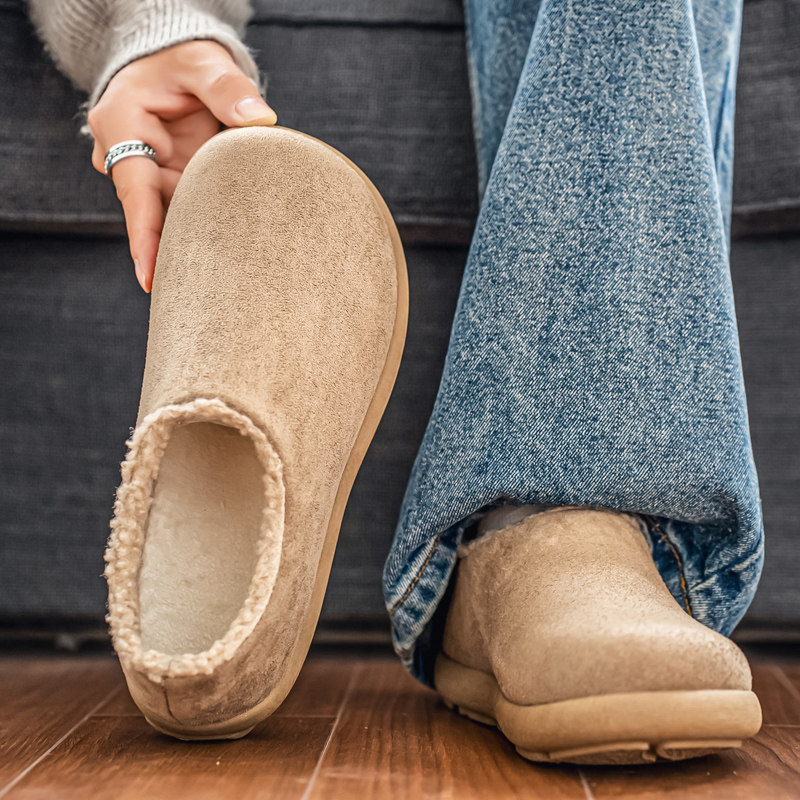 全包勃肯鞋男2026新款冬季加绒保暖一脚蹬防滑软底休闲开车二棉鞋,淘宝优惠券,粉丝福利购,淘宝优惠卷