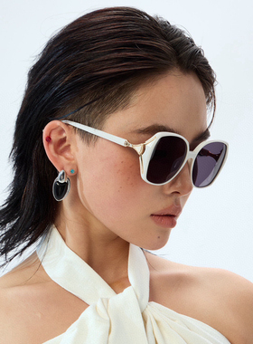 2025新款圆脸偏光镶钻太阳镜女夏防紫外线街拍遮阳防晒近视墨镜潮