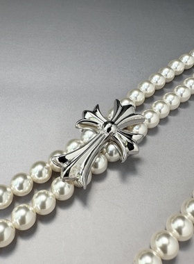 温婉华贵闪亮电镀大号珍珠项链