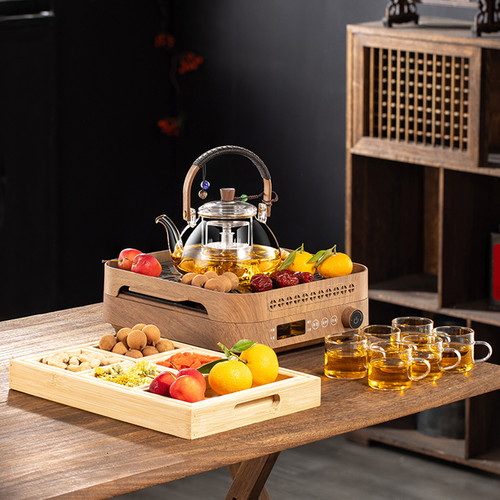 围炉煮茶烤火炉套装2025新款煮茶器全套电陶炉室内无烟养生煮茶壶 - 图3