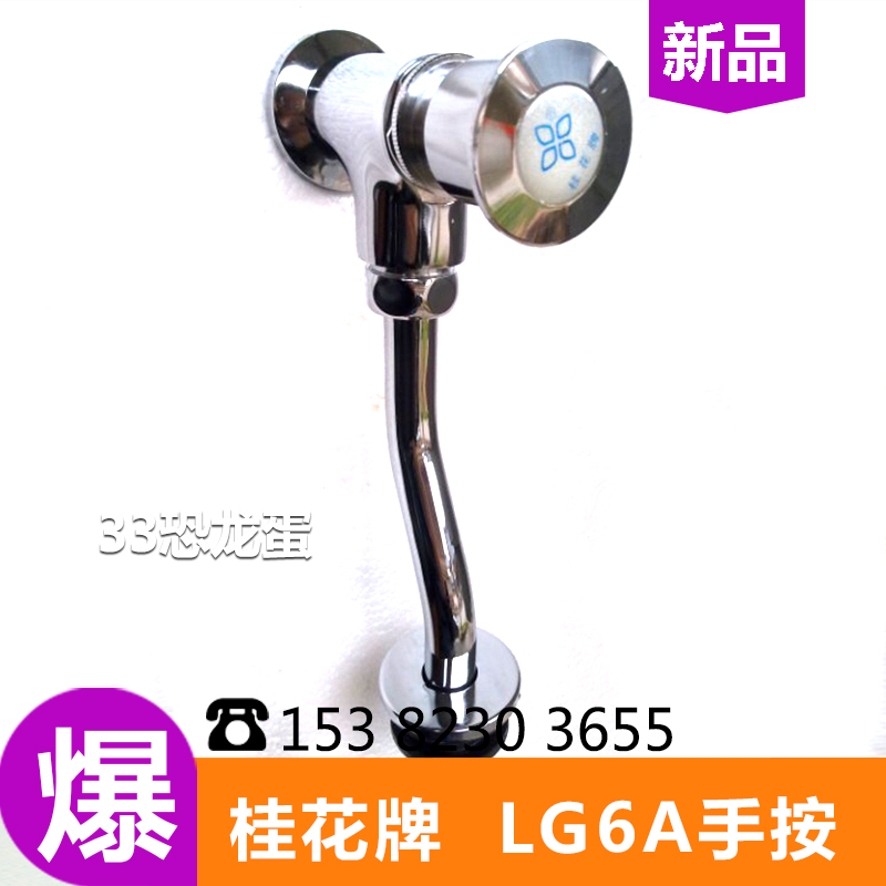 桂花牌 LG6A 延时自闭式小便斗冲洗阀 15/4分冲水器 加长全铜