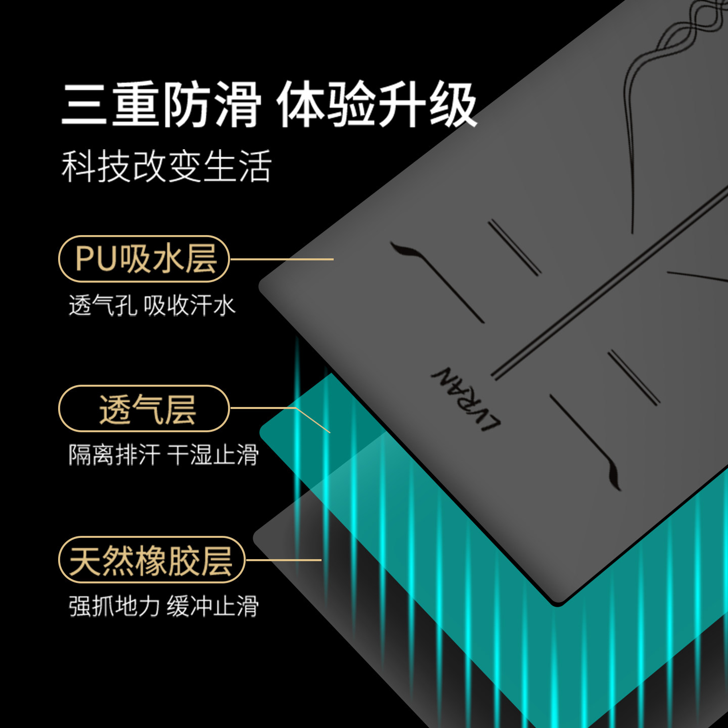 瑜伽垫天然橡胶pu专业防滑女初学者瑜珈男士健身加厚土豪家用地垫