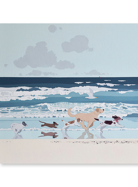 治愈系卡通海景装饰画