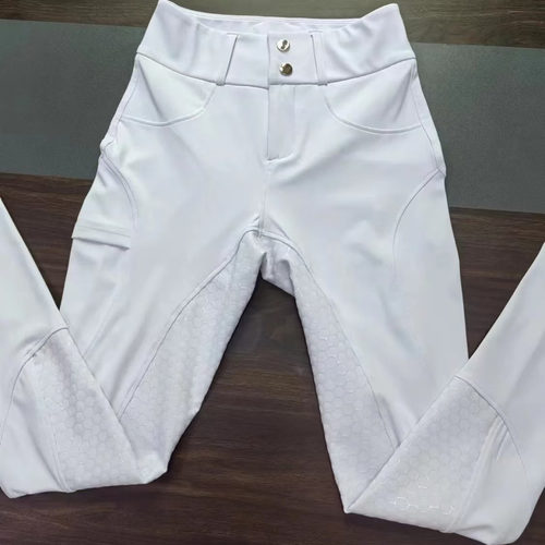 高腰显瘦马术裤修身马术运动裤男女透气马裤马术比赛骑士全硅胶裤 - 图1