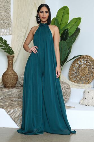 European fashion women jumpsuits long pants Wide-legged pant - 图2