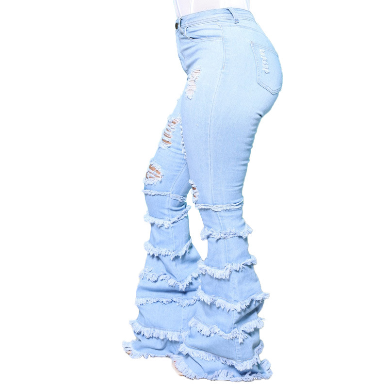 Oversized jeans for women Fashion elastic plus size big jean - 图3