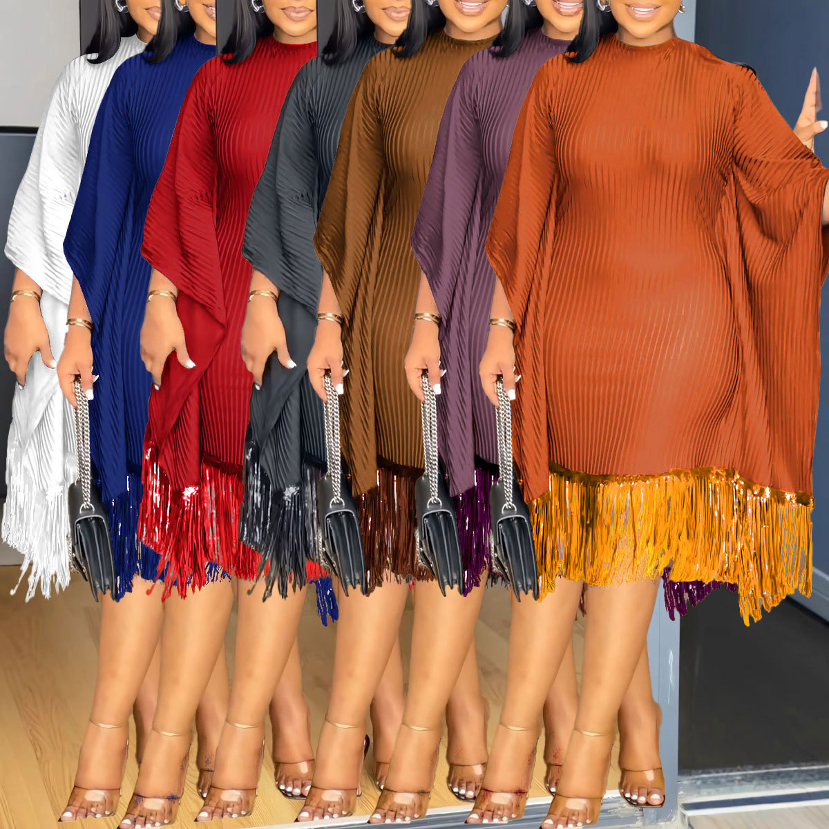 autumn winter dress for women big size dress new 大码秋冬裙 - 图1