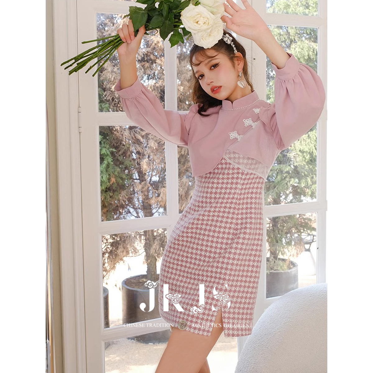 改良旗袍2023新款年轻款少女连衣裙 jkjs旗袍