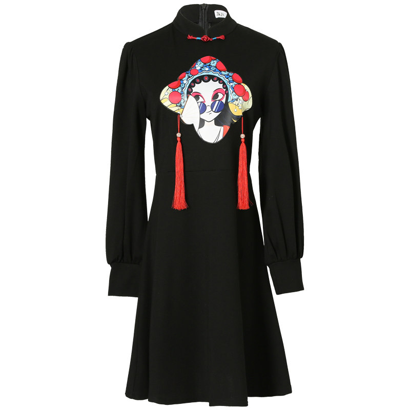 改良版旗袍秋冬2022年新款连衣裙 jkjs旗袍